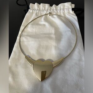 Chunky Heart Shaped Choker Necklace